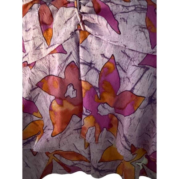 Isabel Marant Jupe Milendi Floral Silk Blend Ruched Mini Skirt Pink 34 Size 2 XS - Picture 4 of 16